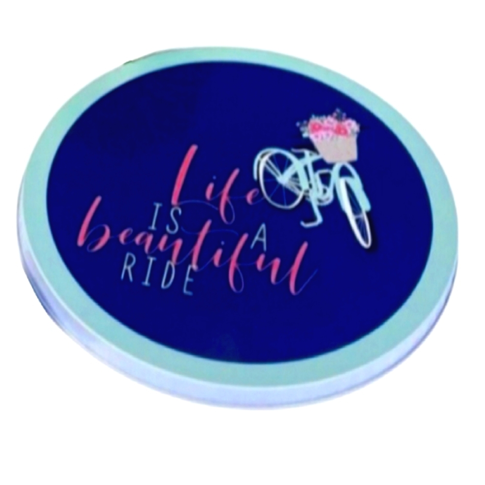 NEW 2 Piece "Life is a Beautiful Ride" Stove Burner Cover Set
